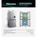 REFRIGERADORA FRENCH DOOR 14P³ INVERTER CON DISPENSADOR DE AGUA RQ3P431NMD